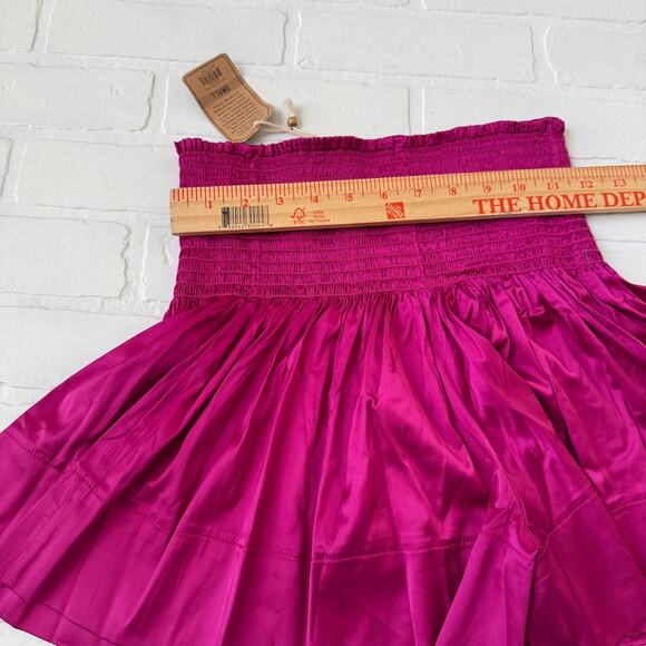 Natural Life Women's Dark Rose Pink Satin Shorts Elastic Waistband -sz S - Picture 4 of 5